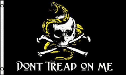 Gadsden Pirate Don&#039;t Tread On Me Flag 3x 5&#039; Indoor Outdoor Deluxe Banner