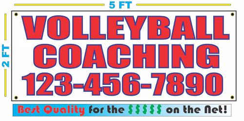 VOLLEYBALL COACHING w CUSTOM PHONE Banner Sign NEW Best Quality for the $$$