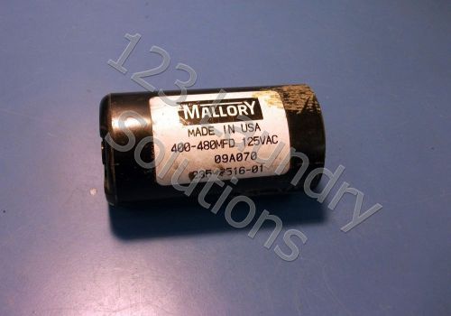 Washer capacitor minor 09a070 mallory 400-480 mfd 125vac for sale