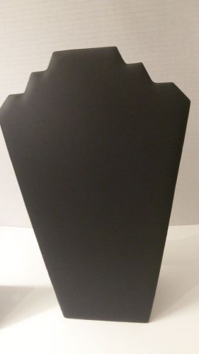 NWT 1 BLACK LEATHERETTE NECKLACE  DISPLAY 12 1/2&#034; TALL