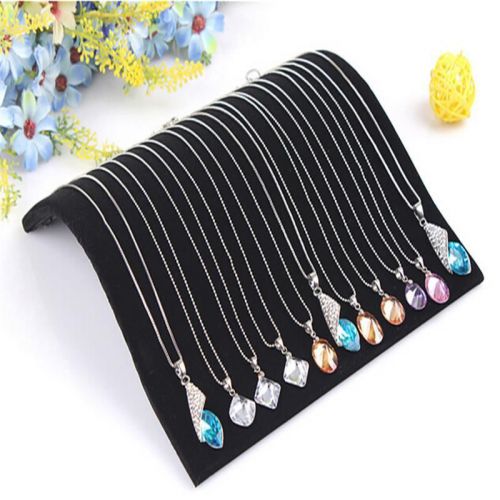 First-rate Hot Velvet Necklace Chain Pendant Display Jewelry Organizer Wave TBUS