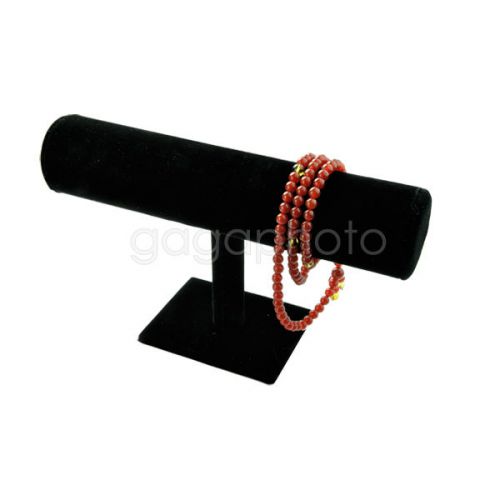 Black Velvet T-Bar Bracelet Watch Jewelry Display Stand