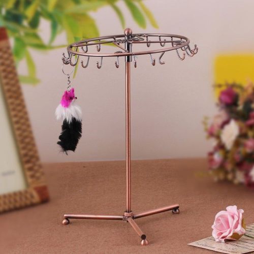 Copper Round Stand Rack Necklaces Pendants Bracelets Jewelry Display Holder