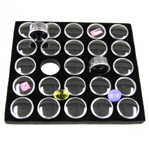 Foam Insert With 25 Slots For Gem Jars Black