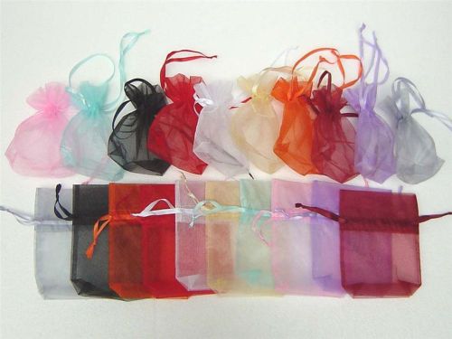 50pcs mixed organza bags large size jewelry gift pouches 16 x 14 x 4cm ah017b for sale