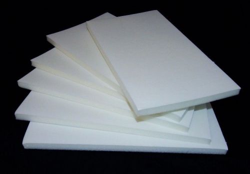 Lot Of 6 White Velvet Topped Foam Dispaly Inserts With No Ring Slots