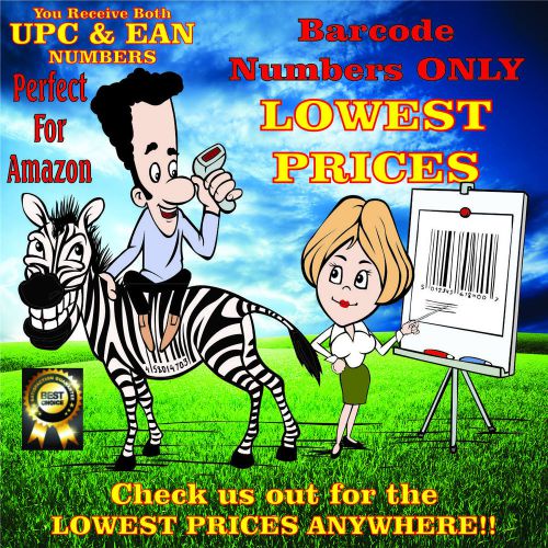 500 upc barcode numbers only ean bar code number  amazon barcodes 617126 for sale