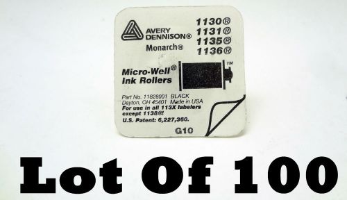 Lot Of 100 Avery Monarch 11828001 Micro-Well Ink Roller for 1130/1131/1135/1136