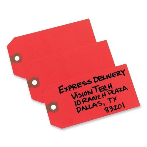 Avery Colored Shipping Tag - 4.75&#034; x 2.37&#034; - 1000/Box - Red