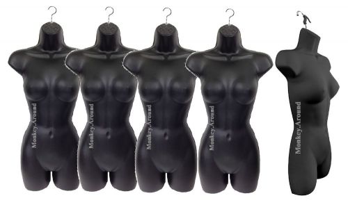 5 mannequin female torso hanging black dress form display clothing manikin new for sale