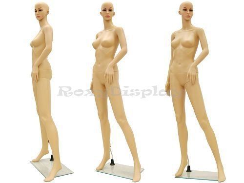 Female Mannequin Plastic Realistic Display Head Turns and get a FREE WIG