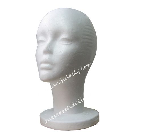 Styrofoam Foam Mannequin Manikin Head Stand Model Display Wig hair Glasses New