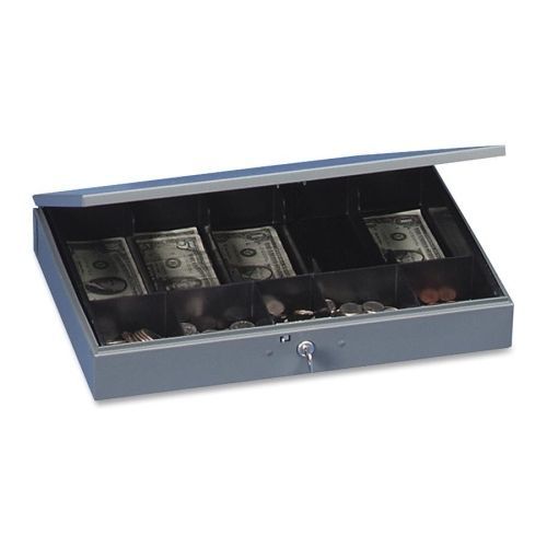 Mmf industries 2215cbtgy cash box 10-cmptmnt tray steel 15-3/8inx10-1/2inx2-1/4i for sale