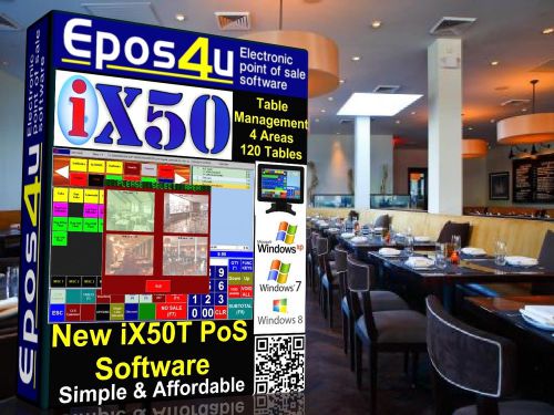 Epos iX50T Software for Restaurants, Cafeteria,  Bistro &amp; Dining Establishments