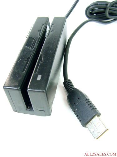 LOT of 3 Magtek 21040102 Magnetic Stripe Mini Swipe Card Reader w/ USB Connector
