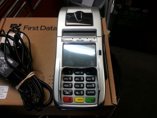 First Data FD 130 Terminal with Internal PIN Pad / EMV / WiFi (001867064)**Used