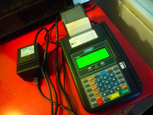 HYPERCOM T7 PLUS CREDIT CARD TERMINAL WITH POWER SUPPLY WORKING WELL