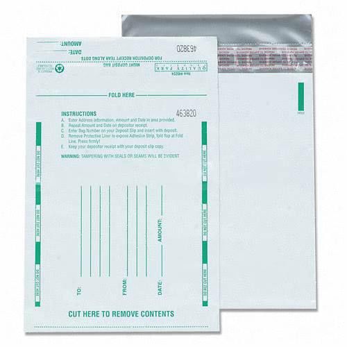 Quality Park Sequentially Numbered Night Deposit Bags, Opaque, 10w x 13h,
