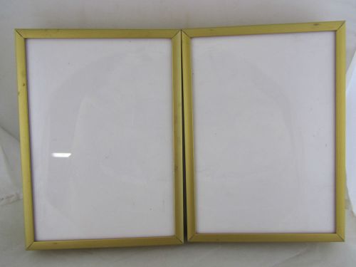 2 Picture Frame Metal Display Shadow Boxes, 7-1/2&#034; X 5-1/2&#034; X 1-1/2&#034;  Gold Color