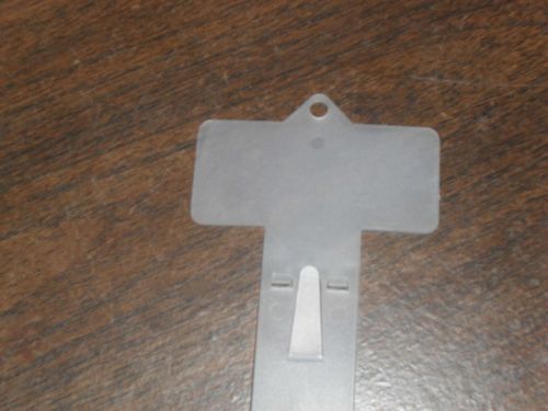 Half Dozen 24&#034; Thick Acrylic Plastic Clip Strip HANGING DISPLAY Hanging Hook NEW