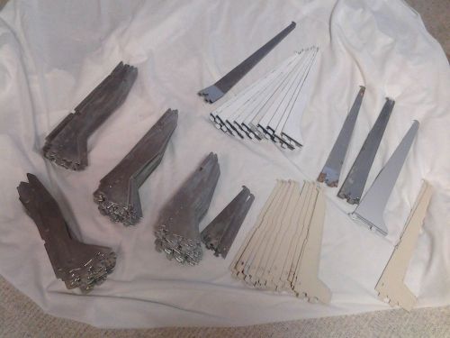 119 pcs Metal Single Track Shelf Brackets Various Sizes - Fit All YOUR needs!