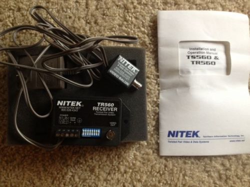 NITEK TR560 receiver w/power supply and NITEK video BALUN   New