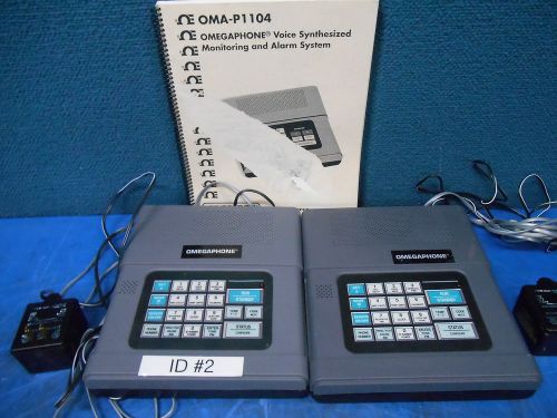 Lot of 2 omega phone oma p1104 voice monitoring system environmental conditions for sale
