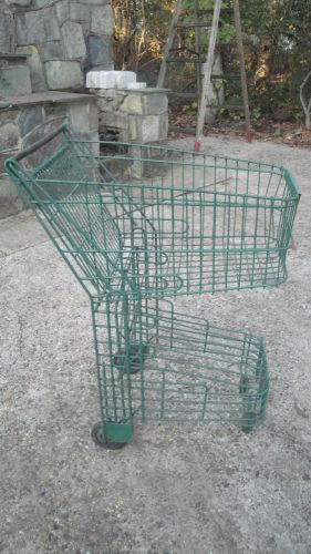 Incredible VTG steel wire Machine Age Industrial Grocery Shopping Cart buggy
