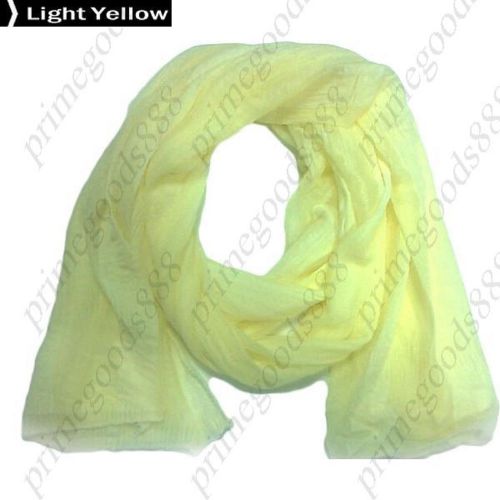 Splicing Casual Chiffon Purity Patchwork Fashion Women&#039;s Scarves Deal Yellow