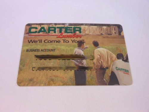 VINTAGE CREDIT CHARGE CARD CARTER LUMBER BUSINESS ACCOUNT C3729