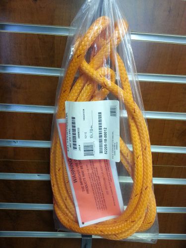 New england rope sta-set orange 9/16&#034; x 12&#039; spliced sling w/one 4&#034; eye loop for sale