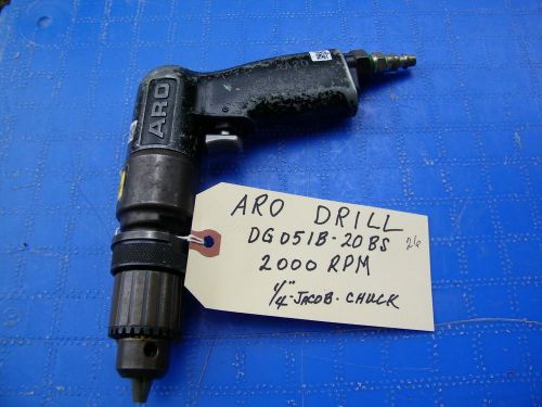 ARO-PNEUMATIC DRILL-DG051B-20BS, 2000 RPM, 1/4&#034; JACOBS CHUCK,