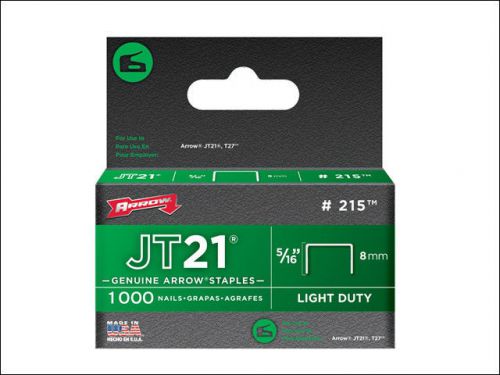 ARROW JT21 - T27 STAPLES - PACKS OF 1000 VARIOUS SIZES (6,8 &amp; 10mm Available)