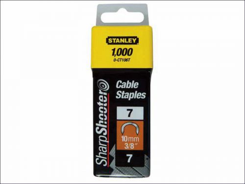 Stanley ct100 - 11mm type 7 cable staples - 1-ct107t - pack of 1000 (sta1ct107t) for sale