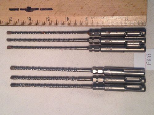 6 NEW BOSCH ANSI SDS PLUS CARBIDE TIPPED 3/16&#034; &amp; 5/32&#034; DRILL BITS. GERMAN {F848}