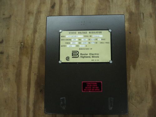 Basler SR8A2B06B3A Voltage Regulator  Input Sense 120VAC 3Ph  Power 240VAC 1Ph