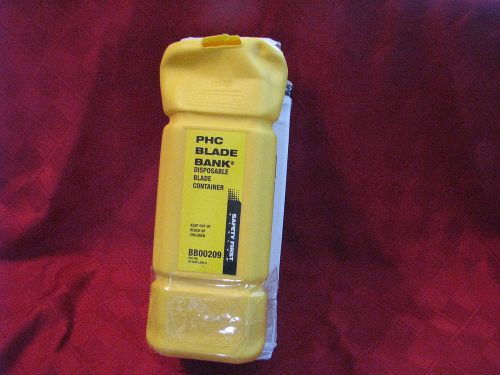 Phc razor blade bank w mounting bracket, hi-vis yellow, recycled plastic 2 ea for sale