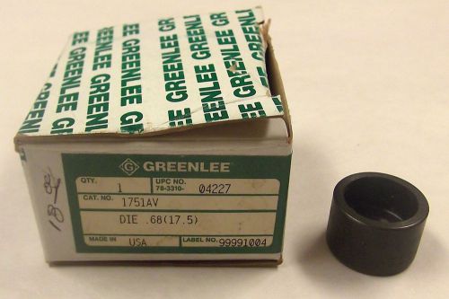 Greenlee 1751av die-rd .687 (17,5) (730) for sale