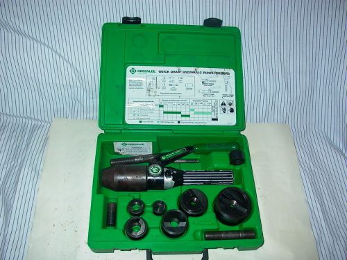 GREENLEE QUICK DRAW HYDRAULIC KNOCK OUT PUNCH SET - Model: 7806SB - 1/2&#034; thru 2&#034;