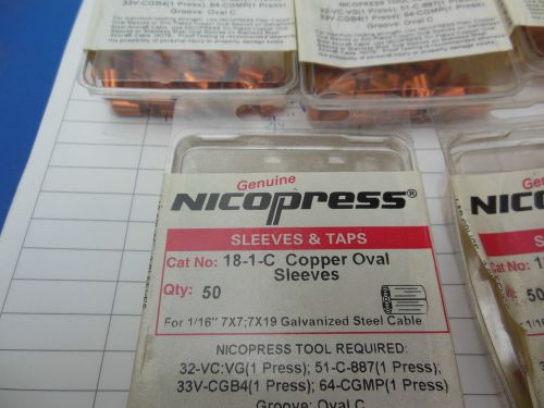 Nicopress 18-1-C copper oval sleeves 50/box  5-1/2 boxes