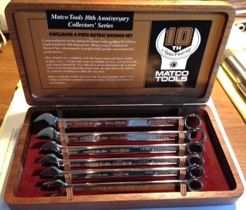 Matco tools vintage (1989) 10th anniversary collectors metric wrench set nib for sale