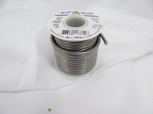 ATM 1 lb Spool of Wire Solder Flux SN 40 PB 60 .125&#034; RMA Core (Blue Label)