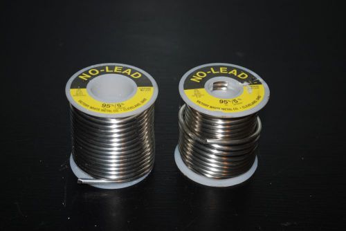 Solder Wire No-lead,  2 Rolls 95/5 16oz =(2 LB.)