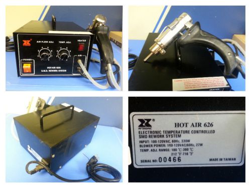 XYTRONIC HOT AIR 626 SMD HEATING REWORK SOLDERING STATION 100-380*C w/HANDPIECE