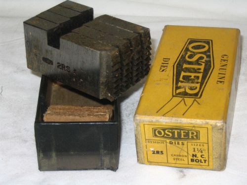 OSTER dies symbol 2RS carbon ste steel pipe threader 1 1/4&#034; N.C.bolt vintage NOS