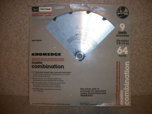 New craftsman master combination steel circular saw blade9&#034; 64 tooth #932497 for sale