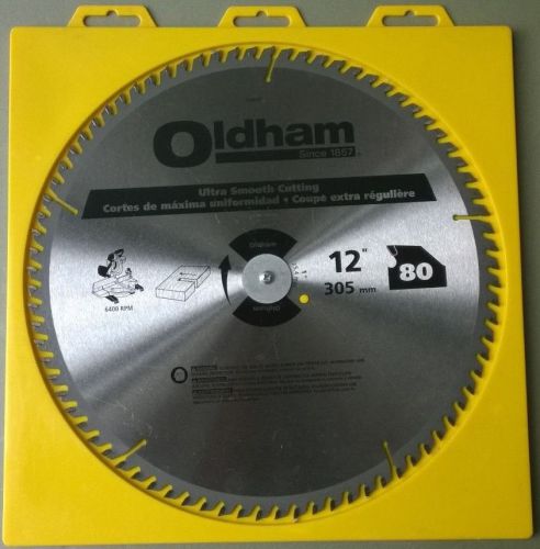 Oldham 12080TP All Purpose 12-Inch 80 Tooth ATB Trim and Finishing Saw Blade wit