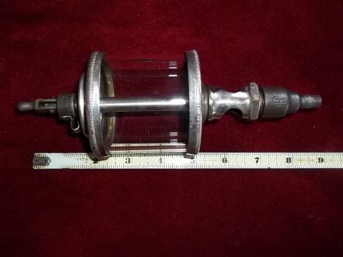 Large nickle plated brass nathan drip oiler, for hit &amp; miss engine for sale
