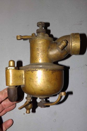 Antique hit-miss engine or brass era auto, cast brass carburetor 1-1/4&#034; pipe wow for sale