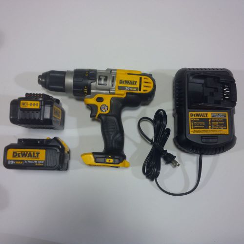 New dewalt dcd985 20v cordless hammer drill,2 dcb200 battery,charger 20 volt max for sale